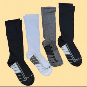 Tommie Copper 4-Pack Women’s Compression Over the Calf Socks - Size 4-6.5